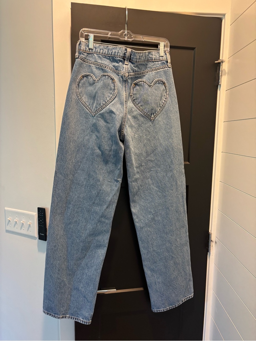 Universal Thread 90's Mid Rise Heart Pocket Baggy Wide Leg Denim Jeans 8 regular - Picture 9 of 13
